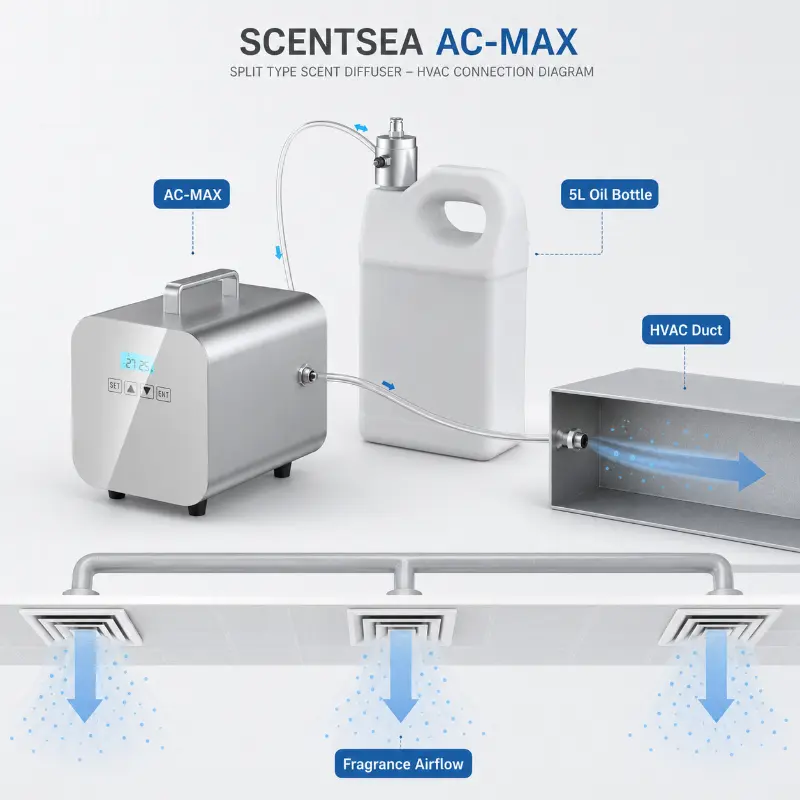 HVAC ห้างสรรพสินค้ากระจายน้ำมันอโรมา